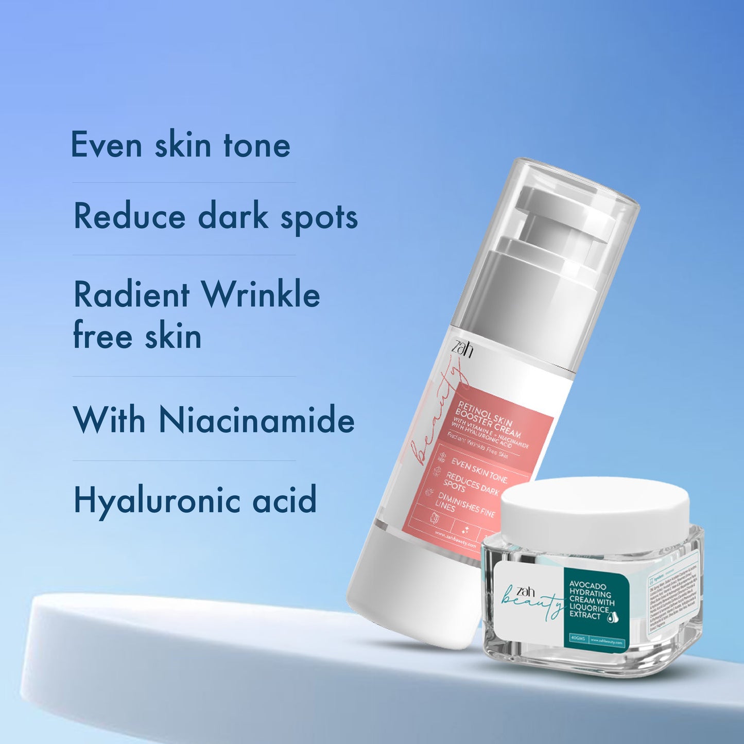 ZAH BEAUTY Youth Renewal Retinol & Avocado Cream – Anti-Aging Night Cream with Retinol, Peptides, Hyaluronic Acid, Niacinamide, Vitamin C, Shea Butter & Aloe – 50ml