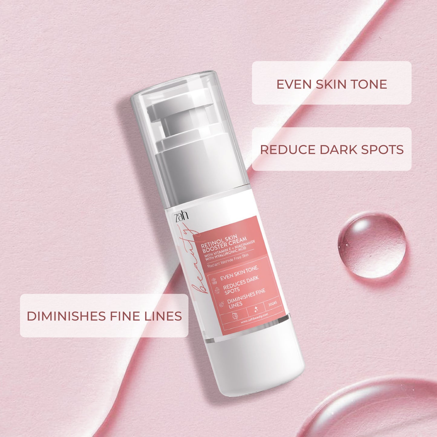 Retinol Skin Booster Cream | With Retinol 0.3%, Niacinamide, Vitamin E & Hyaluronic Acid | Anti-Aging, Dark Spot & Wrinkle Repair