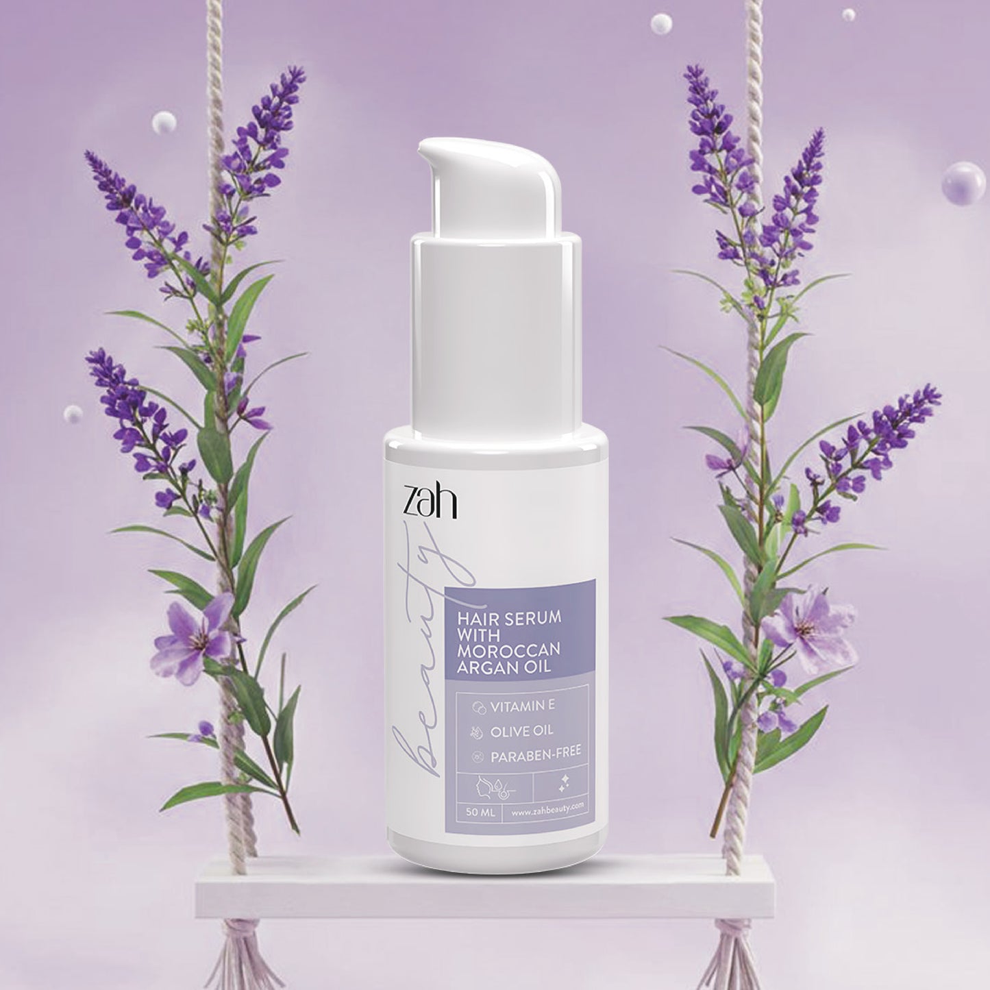 Hair Serum | With Moroccan Argan Oil, Olive Oil & Vitamin E | Frizz Control + Shine + Heat Protection