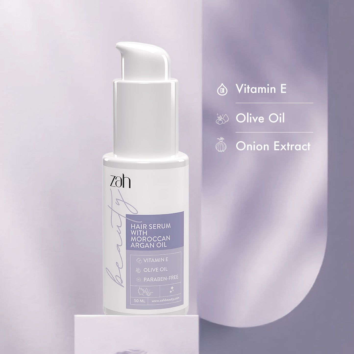 Hair Serum | With Moroccan Argan Oil, Olive Oil & Vitamin E | Frizz Control + Shine + Heat Protection