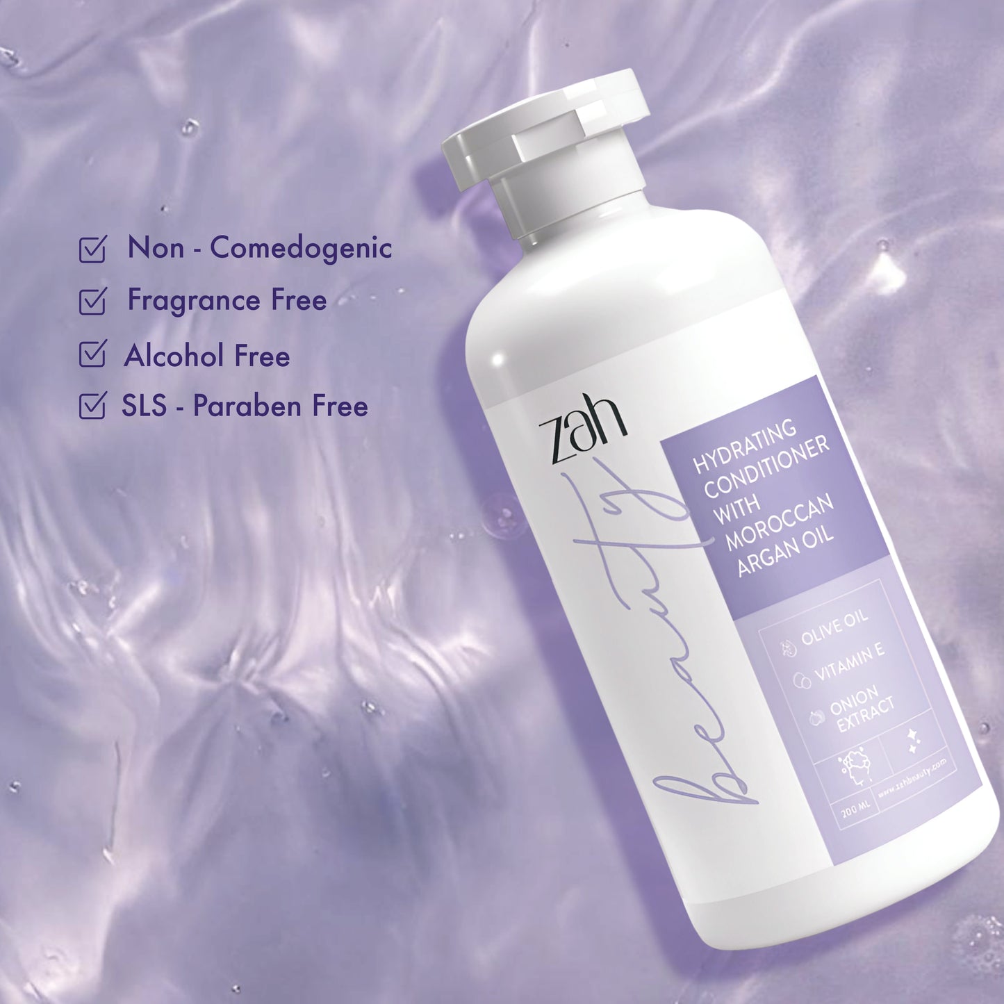Hydrating Conditioner | With Moroccan Argan Oil, Olive Oil, Onion Extract, Keratin & Vitamin E | Frizz Control + Strength + Shine