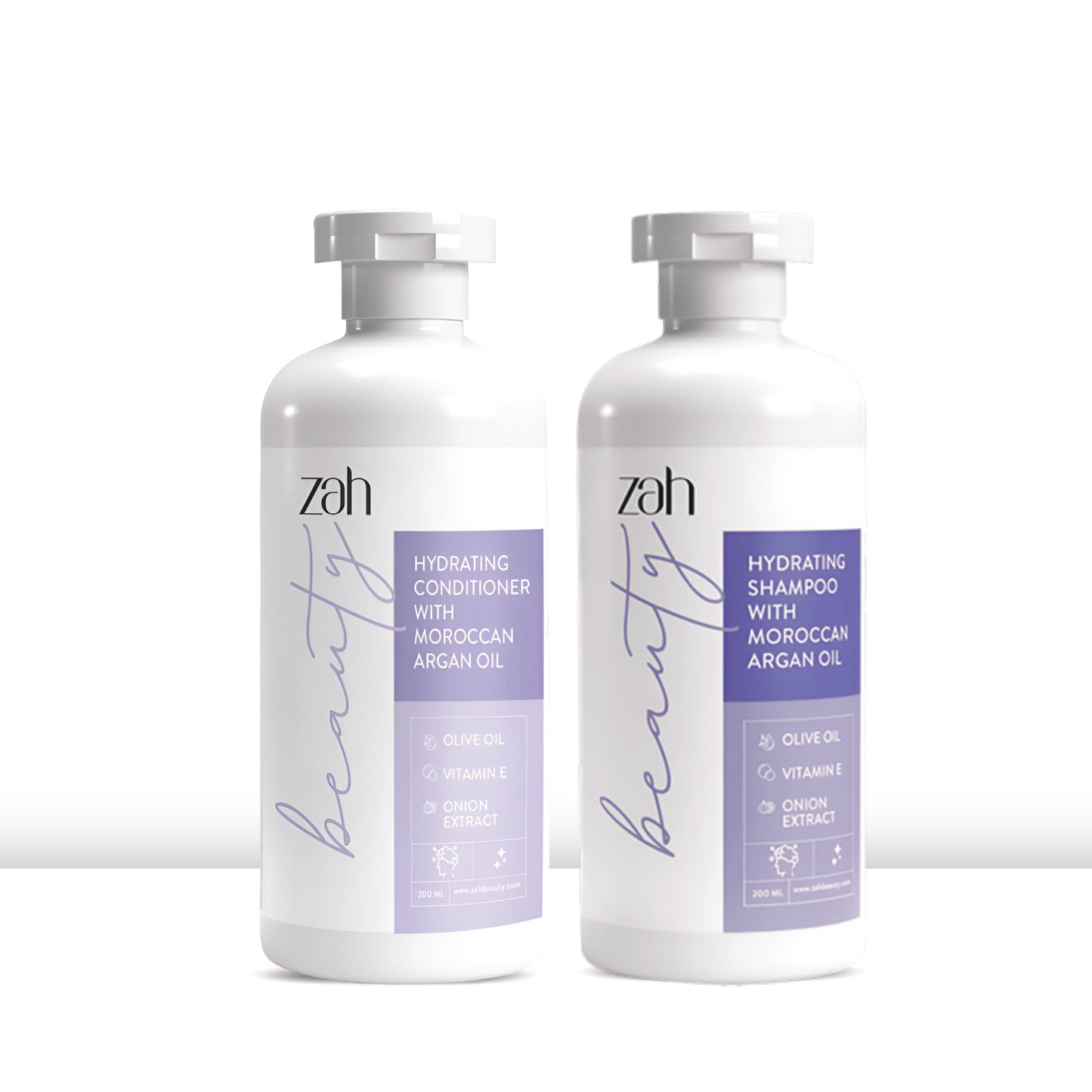 ZAH BEAUTY Moroccan Argan Oil Shampoo & Conditioner Duo | With Argan Oil, Olive Oil, Keratin, Onion Extract & Vitamin E | Nourishing, Strengthening, Frizz Control & Shine Boost