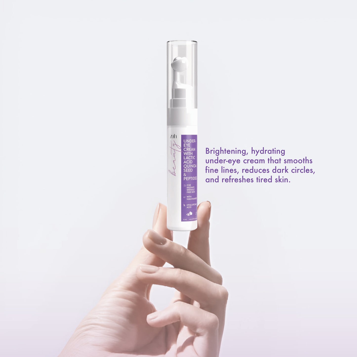 Under Eye Gel | With Lactic Acid, Peptides, Quinoa Seed & Shea Butter | Reduces Dark Circles, Puffiness & Fine Lines