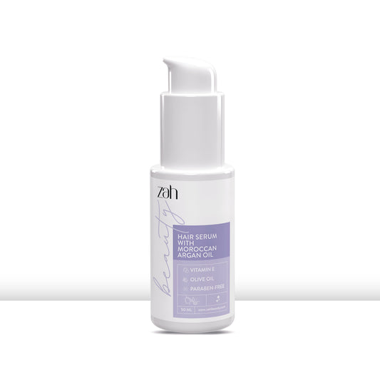 Hair Serum | With Moroccan Argan Oil, Olive Oil & Vitamin E | Frizz Control + Shine + Heat Protection
