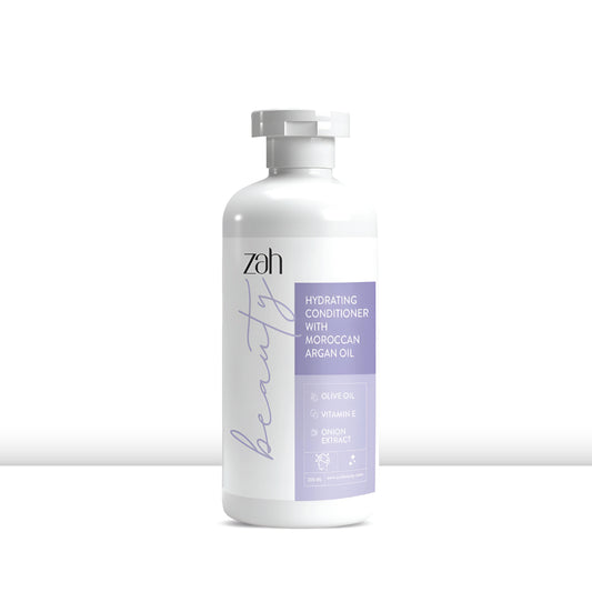 Hydrating Conditioner | With Moroccan Argan Oil, Olive Oil, Onion Extract, Keratin & Vitamin E | Frizz Control + Strength + Shine